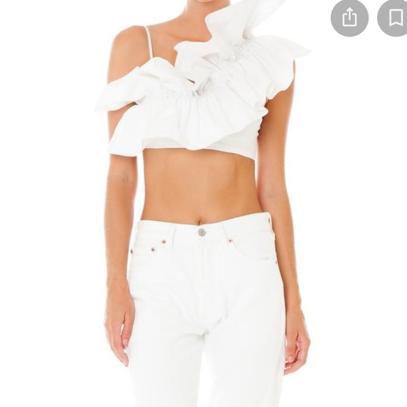 ARE YOU AM I Odile top 100% cotton made in USA size XS white - worn one time - Picture 2 of 11